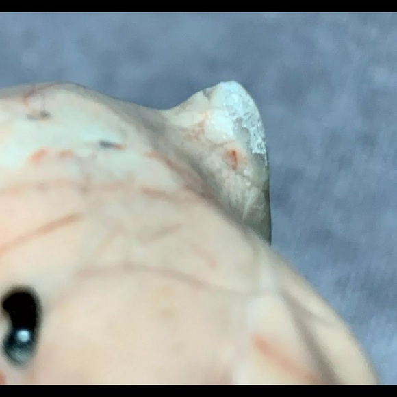 Vintage Carved Pink Marble Onyx Stone Lion Sculpture Figurine 4.5" x 2.75" x 1" - Picture 9 of 9